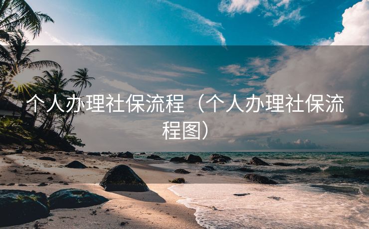 个人办理社保流程（个人办理社保流程图）