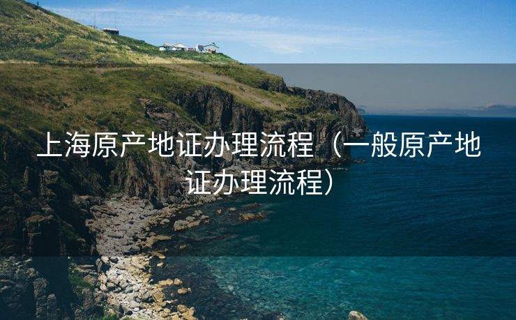 上海原产地证办理流程（一般原产地证办理流程）