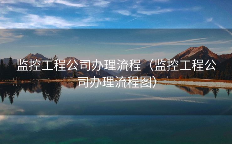 监控工程公司办理流程（监控工程公司办理流程图）
