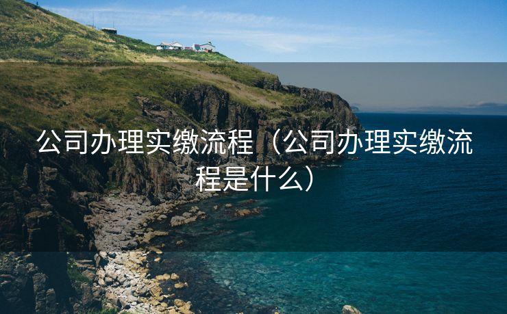 公司办理实缴流程（公司办理实缴流程是什么）
