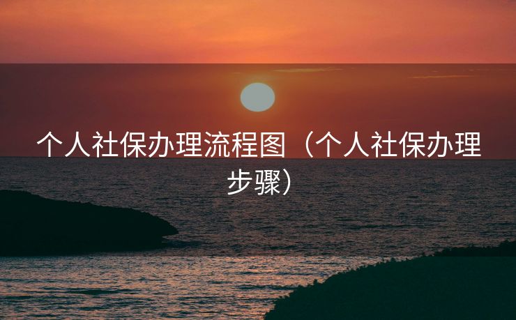 个人社保办理流程图(个人社保办理步骤) 个人社保办理流程图(个人社保办理步骤)