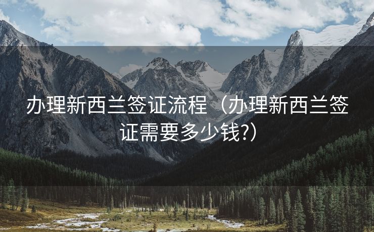 办理新西兰签证流程（办理新西兰签证需要多少钱?）