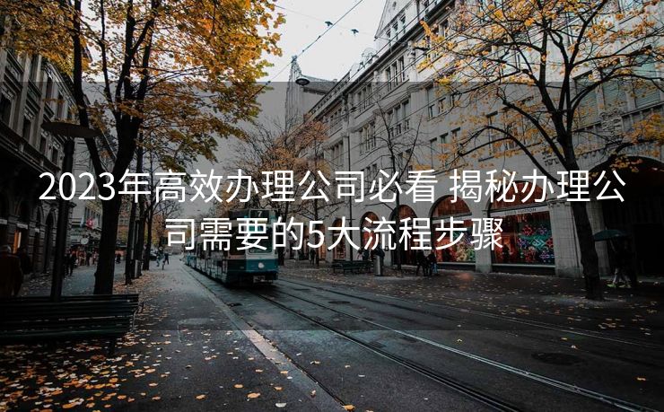 2023年高效办理公司必看 揭秘办理公司需要的5大流程步骤 2023年高效办理公司必看 揭秘办理公司需要的5大流程步骤