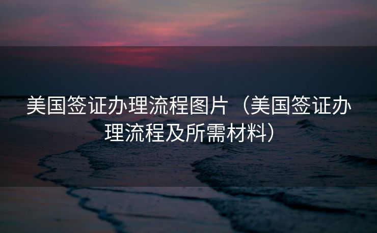 美国签证办理流程图片（美国签证办理流程及所需材料）