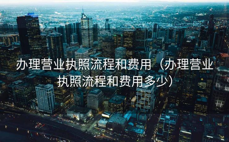 办理营业执照流程和费用（办理营业执照流程和费用多少）