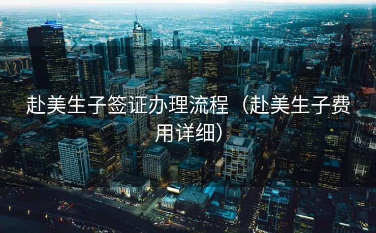 赴美生子签证办理流程（赴美生子费用详细）