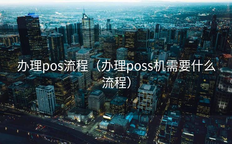 办理pos流程（办理poss机需要什么流程）