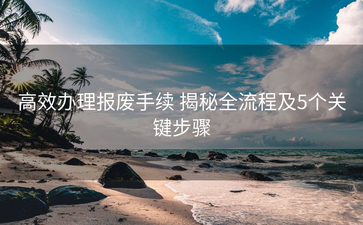 高效办理报废手续 揭秘全流程及5个关键步骤