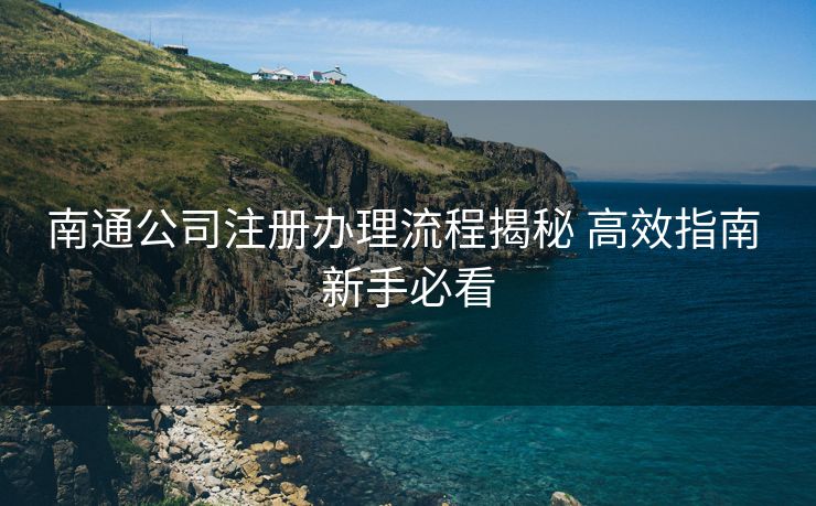 南通公司注册办理流程揭秘 高效指南 新手必看 南通公司注册办理流程揭秘 高效指南 新手必看