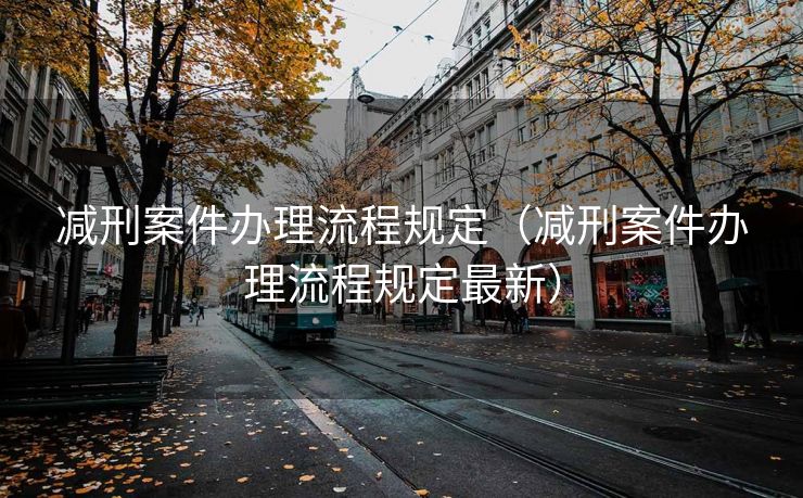 减刑案件办理流程规定（减刑案件办理流程规定最新）