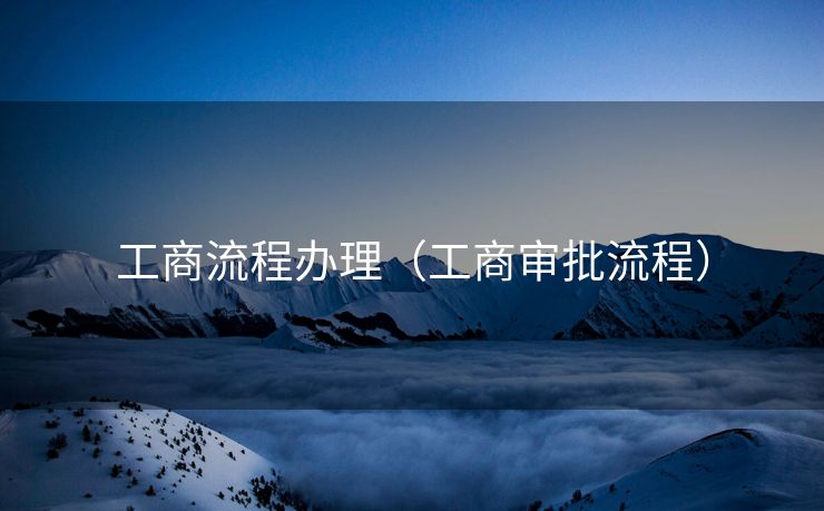 工商流程办理(工商审批流程) 工商流程办理(工商审批流程)