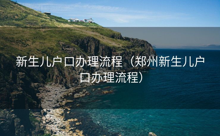 新生儿户口办理流程（郑州新生儿户口办理流程）