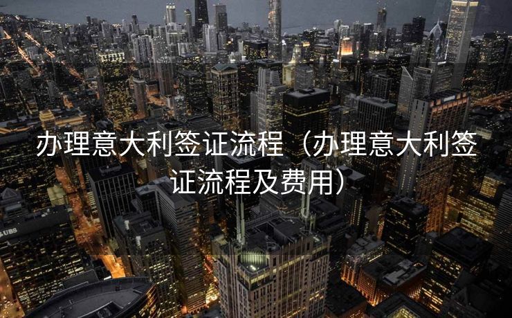 办理意大利签证流程（办理意大利签证流程及费用）