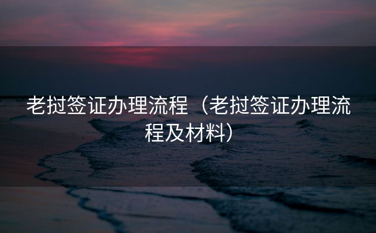 老挝签证办理流程（老挝签证办理流程及材料）