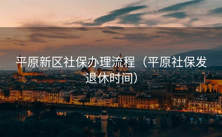 平原新区社保办理流程（平原社保发退休时间）