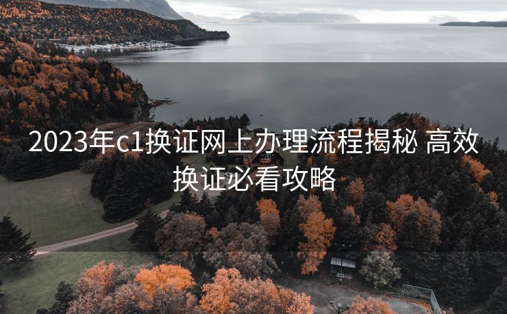 2023年c1换证网上办理流程揭秘 高效换证必看攻略 2023年c1换证网上办理流程揭秘 高效换证必看攻略