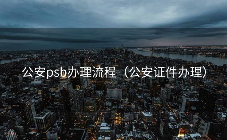 公安psb办理流程（公安证件办理）