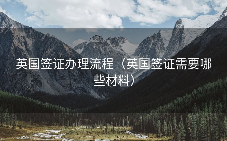 英国签证办理流程（英国签证需要哪些材料）