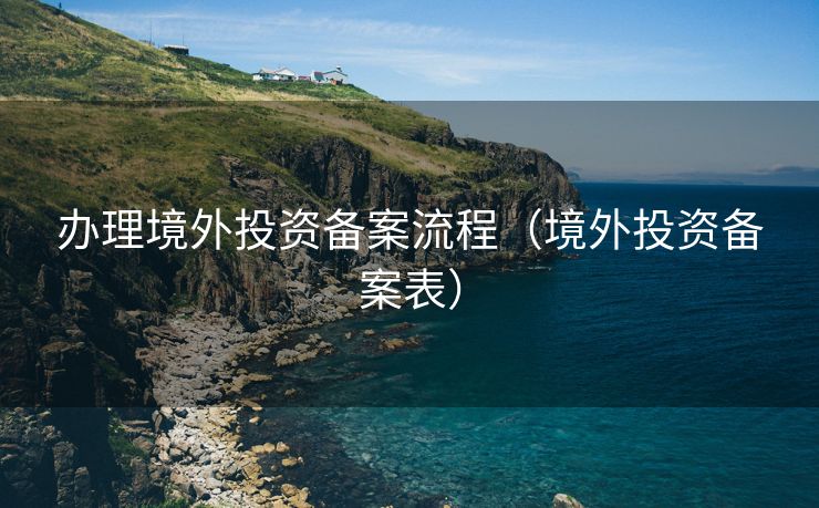 办理境外投资备案流程（境外投资备案表）