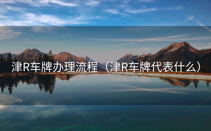 津R车牌办理流程（津R车牌代表什么）