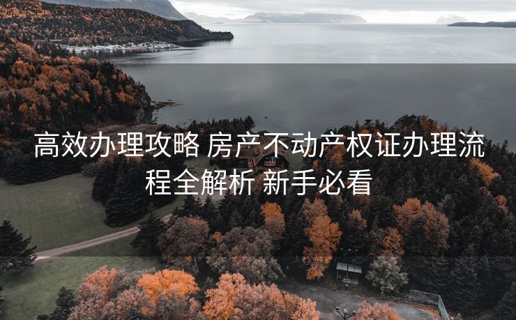 高效办理攻略 房产不动产权证办理流程全解析 新手必看