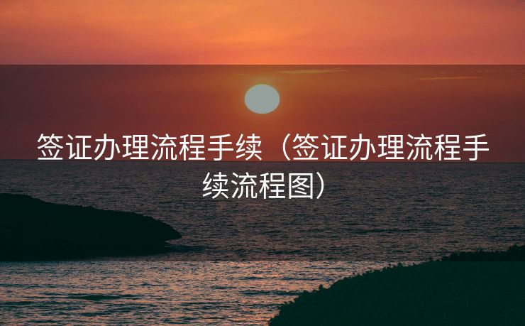 签证办理流程手续(签证办理流程手续流程图) 签证办理流程手续(签证办理流程手续流程图)