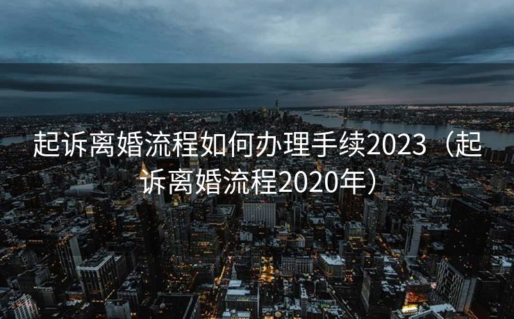 起诉离婚流程如何办理手续2023（起诉离婚流程2020年）