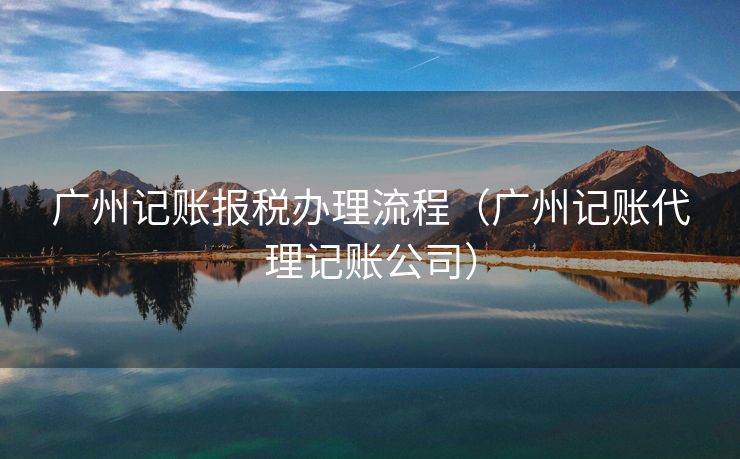 广州记账报税办理流程（广州记账代理记账公司）