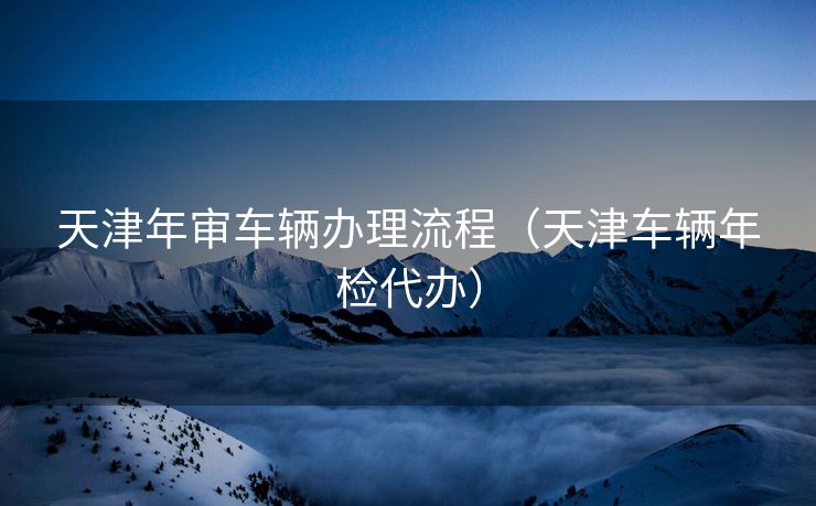 天津年审车辆办理流程（天津车辆年检代办）