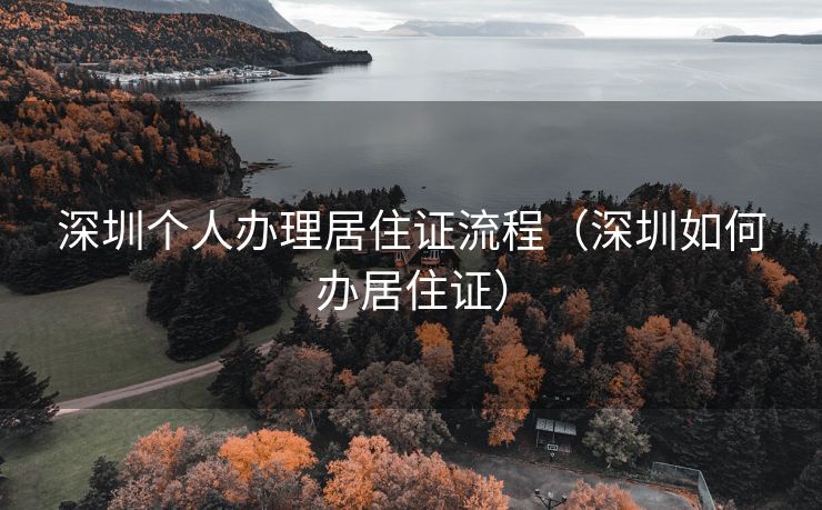 深圳个人办理居住证流程（深圳如何办居住证）