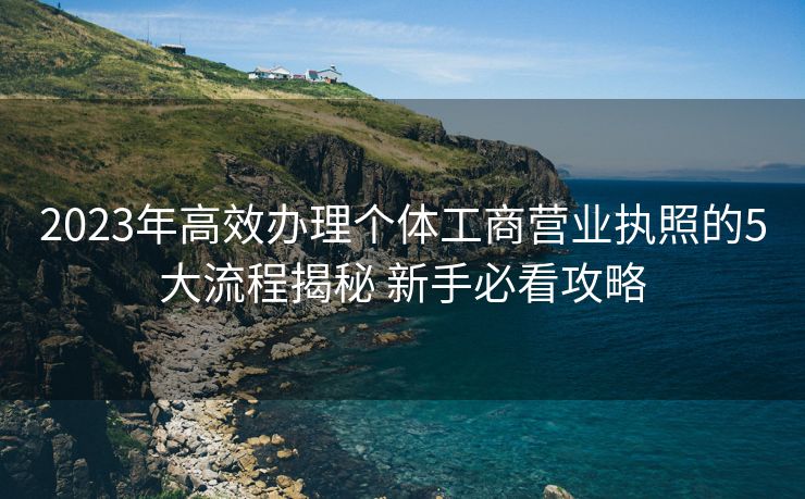 2023年高效办理个体工商营业执照的5大流程揭秘 新手必看攻略