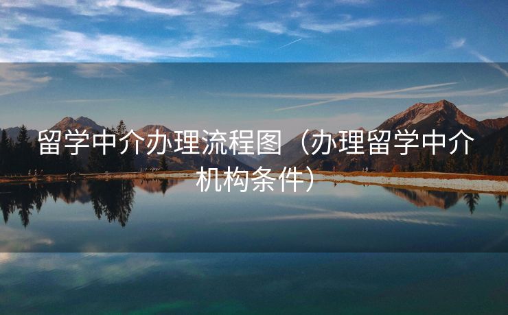 留学中介办理流程图（办理留学中介机构条件）
