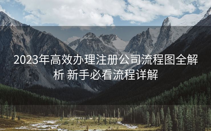 2023年高效办理注册公司流程图全解析 新手必看流程详解 2023年高效办理注册公司流程图全解析 新手必看流程详解