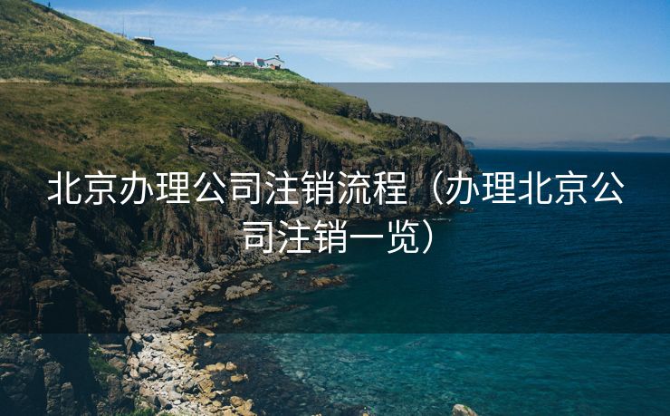 北京办理公司注销流程（办理北京公司注销一览）