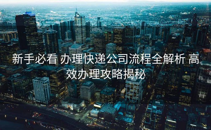 新手必看 办理快递公司流程全解析 高效办理攻略揭秘 新手必看 办理快递公司流程全解析 高效办理攻略揭秘