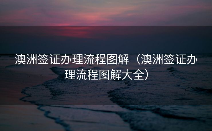 澳洲签证办理流程图解（澳洲签证办理流程图解大全）