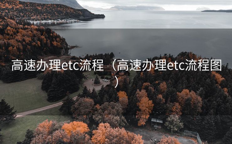 高速办理etc流程（高速办理etc流程图）